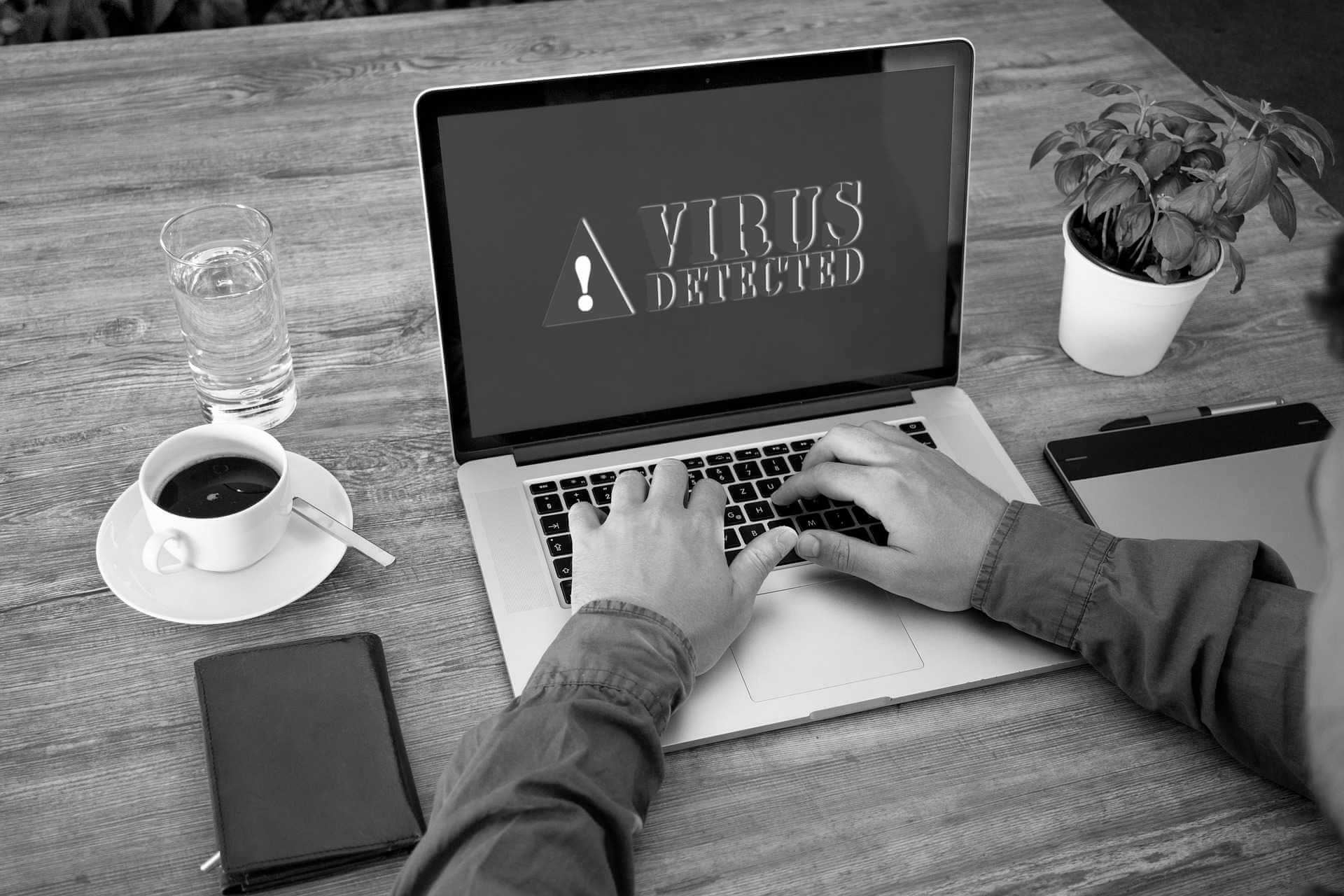 Virus auf einem Computer